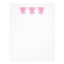 Pink Ribbon Love Customized Letterhead