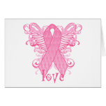 Pink Ribbon Love Greeting Cards