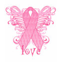 Pink Ribbon Love Wings t-shirts