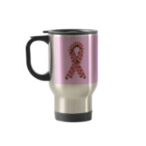 Pink Ribbon Made of Pink Roses Coffee Mugs