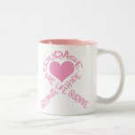 Pink Ribbon of Words Mug