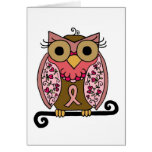 Pink Ribbon Owl Greeting Cards