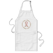 Pink Ribbon Peace Love Cure Breast Cancer Apron