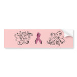 Pink Ribbon/Pink Bumper Sticker bumper stickers