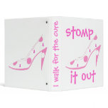 Pink Ribbon Polka Dot Shoe notebook binders