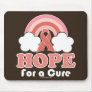 Pink Ribbon Rainbow Hope For A Cure Mousepad