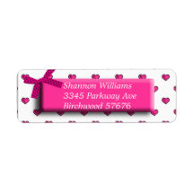 Pink Ribbon Return Address Label