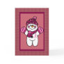 pink ribbon snowwoman cards