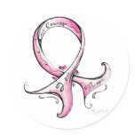 Pink Ribbon Stickers