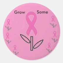 Pink Ribbon Sticker - Pink on Pink