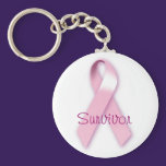 Pink Ribbon Survivor Keychain keychains