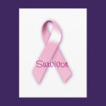 Pink Ribbon Survivor Postcard postcards