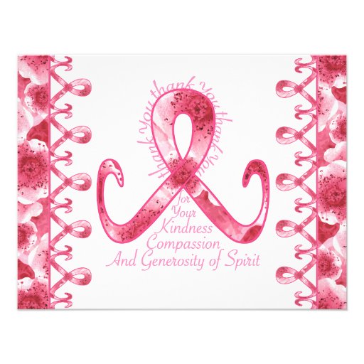 Pink Ribbon Thank You Announcements