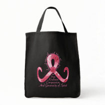 Pink Ribbon Thank You Tote Bags