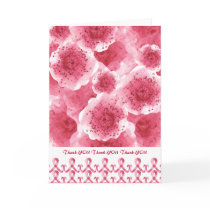 Pink Ribbon Thank You Card