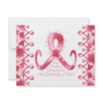 Pink Ribbon Thank You Announcements
