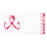 Pink Ribbon Thank You Photo Card