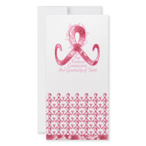 Pink Ribbon Thank You Picture Card
