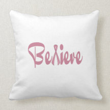 Pink Ribbon Throw Pillow