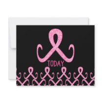 Pink Ribbon Today Personalized Invitations