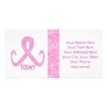 Pink Ribbon Today Custom Photo Card