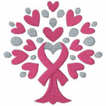 Pink Ribbon Tree embroidered shirts
