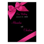 Pink Ribbon Wedding Invitation Announcement Card