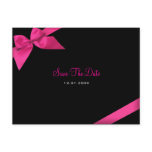Pink Ribbon Wedding Save the Date Announcement