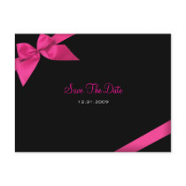 Pink Ribbon Wedding Save the Date Announcement