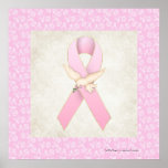 Pink Ribbon with Dove Beautiful Print