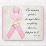 Pink Ribbon with Dove Quotable/Customize Mousepad