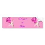 Pink Ribbon with Rose *Breast Cancer Awareness * bumper stickers