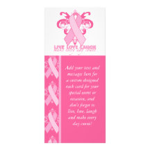 Pink Ribbons Every Day Custom Rack Cards