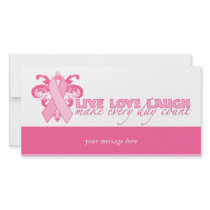 Pink Ribbons Every Day Custom Photo Card
