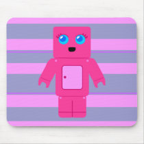 Pink Robot Mousepad