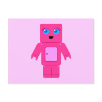 Pink Robot Post Cards