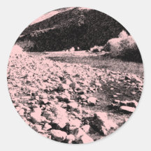 Pink Rocks Round Stickers