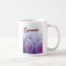 Pink romantic rose flowers mug