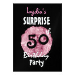 Pink Rose 50th SURPRISE Birthday Party W1304 Custom Invites