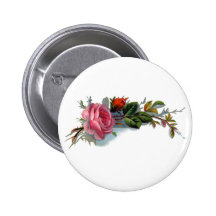Pink Rose and Bud Victorian