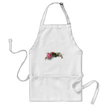 Pink Rose and Bud Victorian Apron