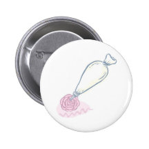 Pink Rose and Pastry Bag