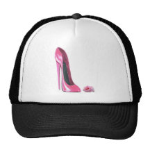 Pink Rose and Pink Stiletto Shoe Hats