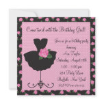 Pink Rose Ballerina Girls Ballerina Birthday Party invitations