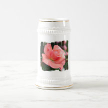 Pink Rose Beer Stein Mugs
