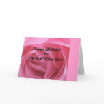 Pink Rose Best Sister Birthday GreetingCard
