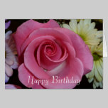 Pink Rose Birthday Card cards