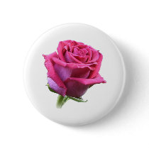 Pink Rose Bud Button