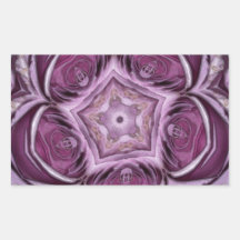 Pink Rose Contours Jan 2013 Rectangle Sticker