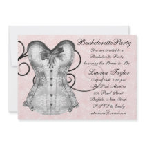 Pink Rose Corset Pink Black Bachelorette Party